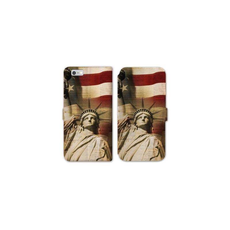 RV Housse cuir portefeuille Iphone 7 Amerique