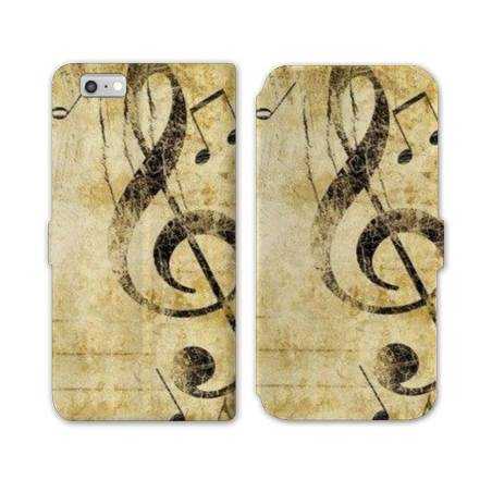 RV Housse cuir portefeuille Iphone 7 Musique