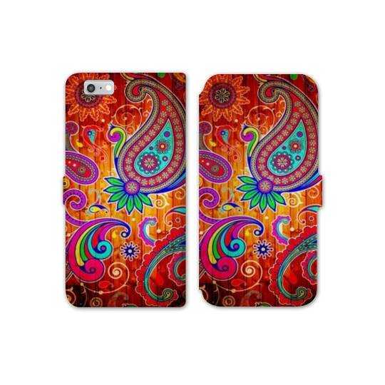 RV Housse cuir portefeuille Iphone 7 fleurs