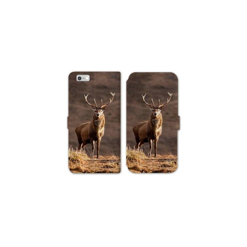 RV Housse cuir portefeuille Iphone 7 chasse peche