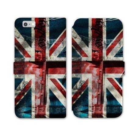 RV Housse cuir portefeuille Iphone 8 Angleterre