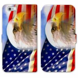 RV Housse cuir portefeuille Iphone 8 Amerique