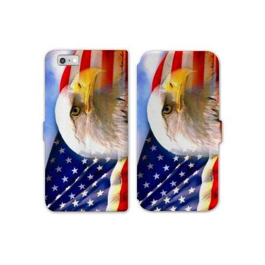 RV Housse cuir portefeuille Iphone 8 Amerique