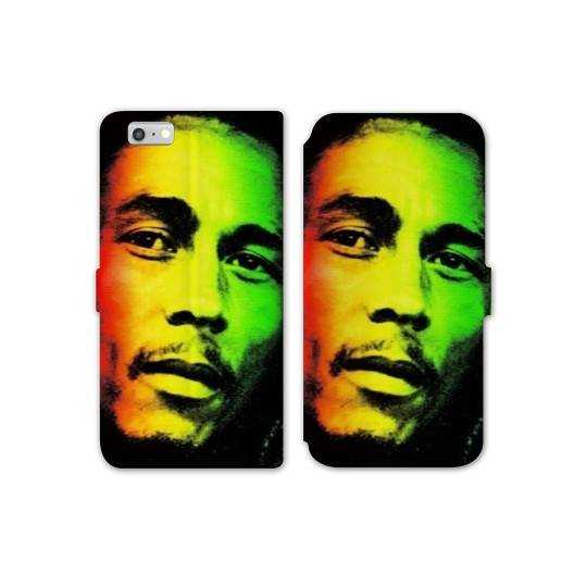RV Housse cuir portefeuille Iphone 8 Bob Marley
