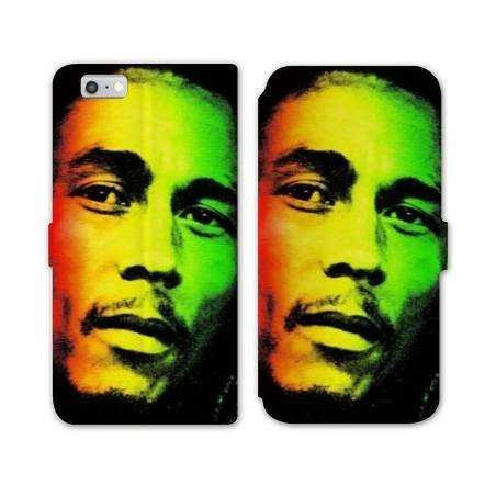 RV Housse cuir portefeuille Iphone 8 Bob Marley