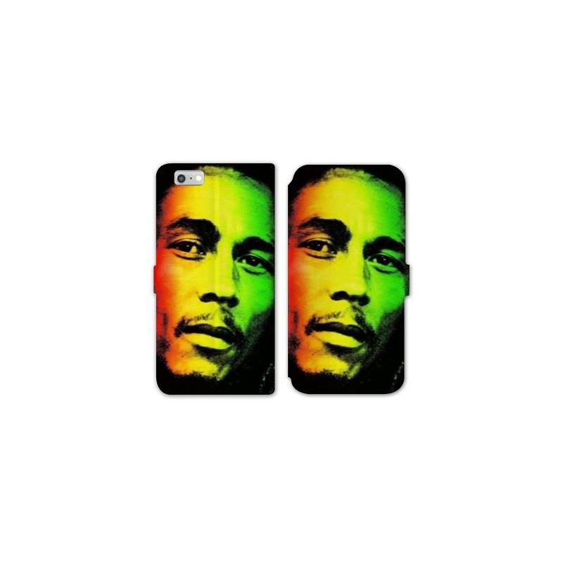 RV Housse cuir portefeuille Iphone 8 Bob Marley