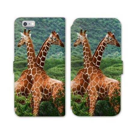 RV Housse cuir portefeuille Iphone 8 savane