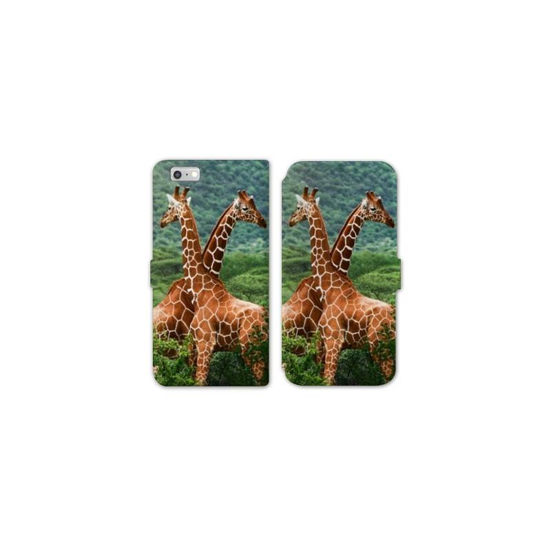 RV Housse cuir portefeuille Iphone 8 savane
