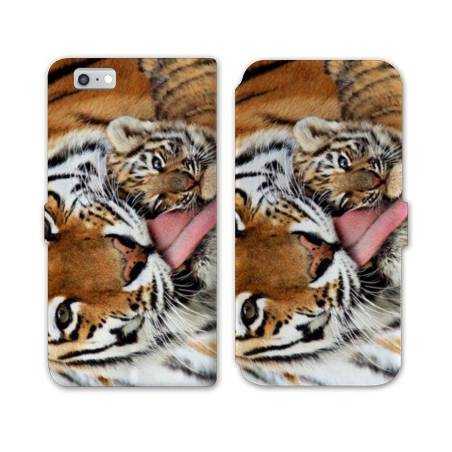 RV Housse cuir portefeuille Iphone 8 felins