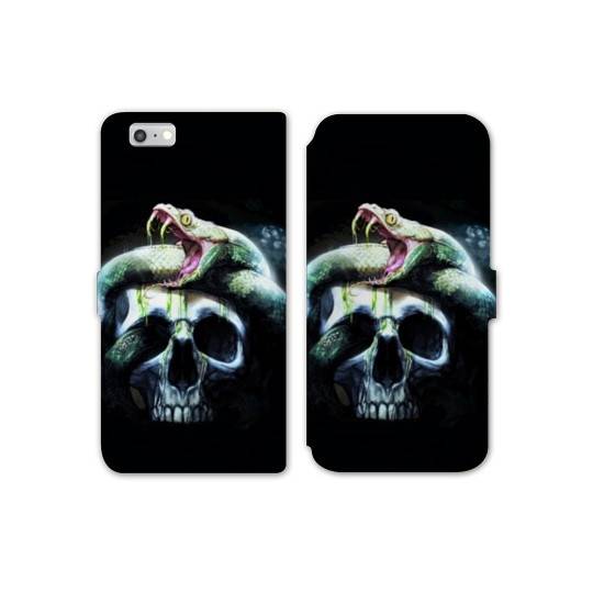 RV Housse cuir portefeuille Iphone 8 reptiles