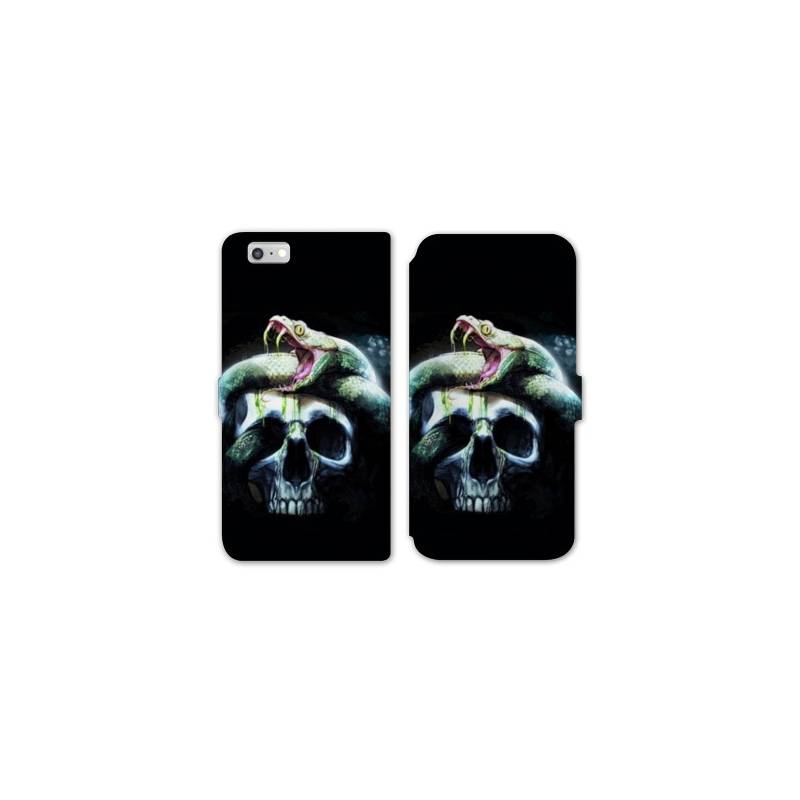 RV Housse cuir portefeuille Iphone 8 reptiles