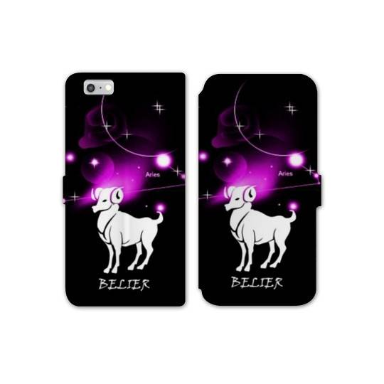 RV Housse cuir portefeuille Iphone 8 signe zodiaque
