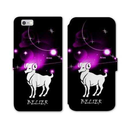RV Housse cuir portefeuille Iphone 8 signe zodiaque