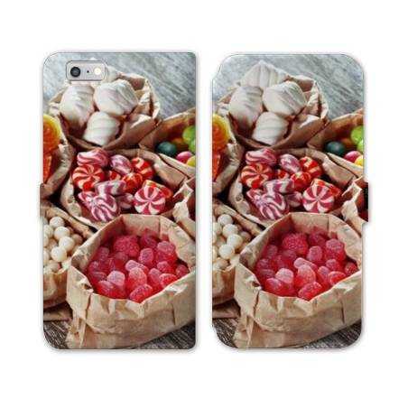 RV Housse cuir portefeuille Iphone 8 Gourmandise