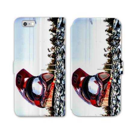RV Housse cuir portefeuille Iphone 8 Moto