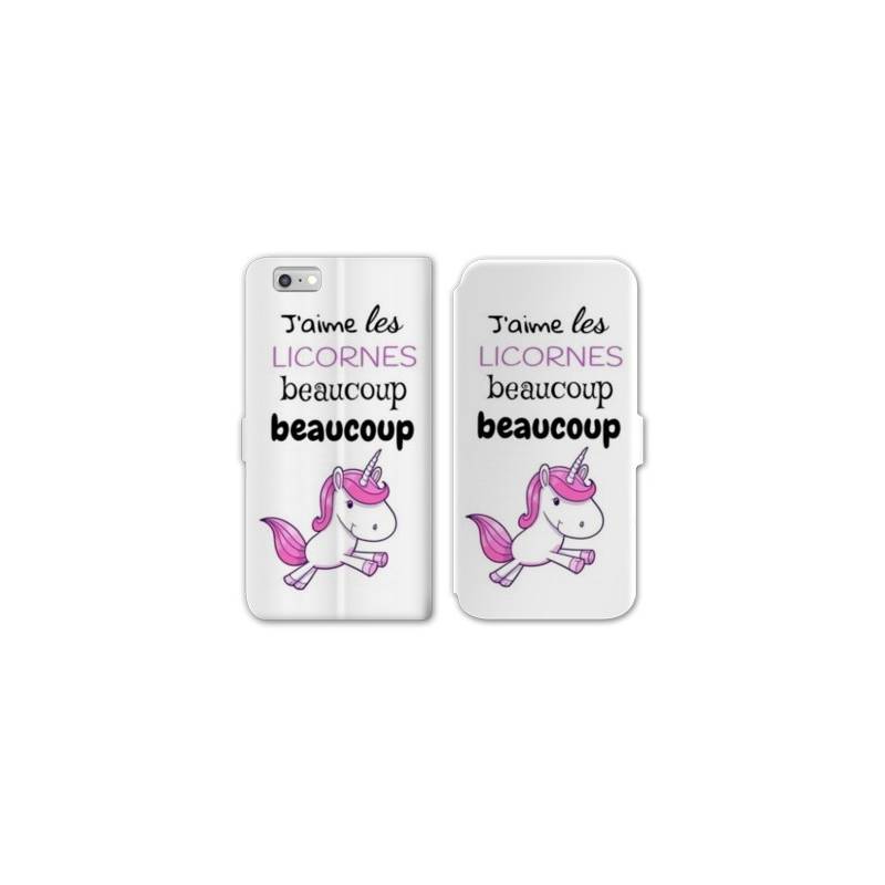 RV Housse cuir portefeuille Iphone 8 Decale