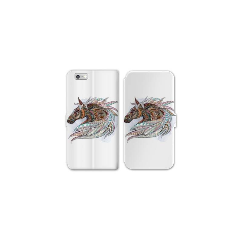 RV Housse cuir portefeuille Iphone 8 Animaux Ethniques