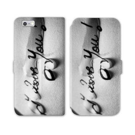 RV Housse cuir portefeuille Iphone 8 amour