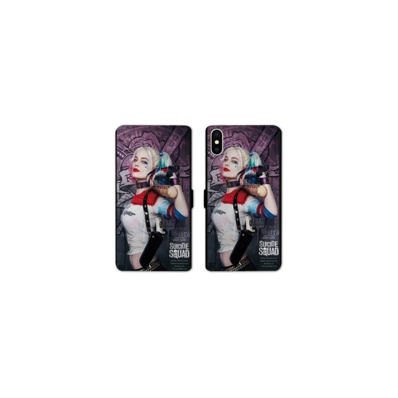 RV Housse cuir portefeuille Iphone x WB Licence Harley Queen