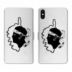 RV Housse cuir portefeuille Iphone x Corse
