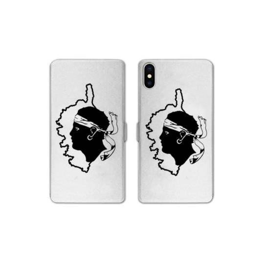 RV Housse cuir portefeuille Iphone x Corse