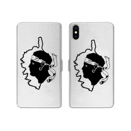RV Housse cuir portefeuille Iphone x Corse