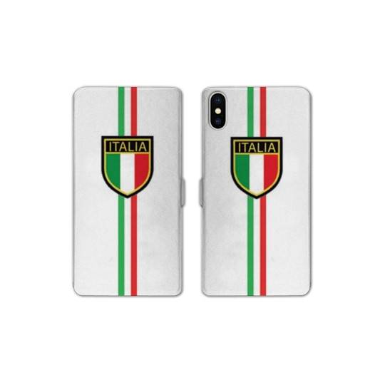 RV Housse cuir portefeuille Iphone x Italie
