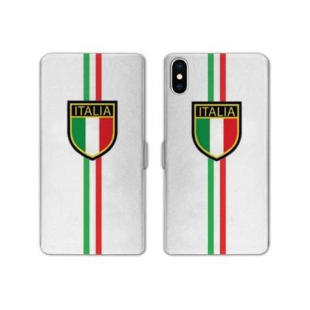 RV Housse cuir portefeuille Iphone x Italie