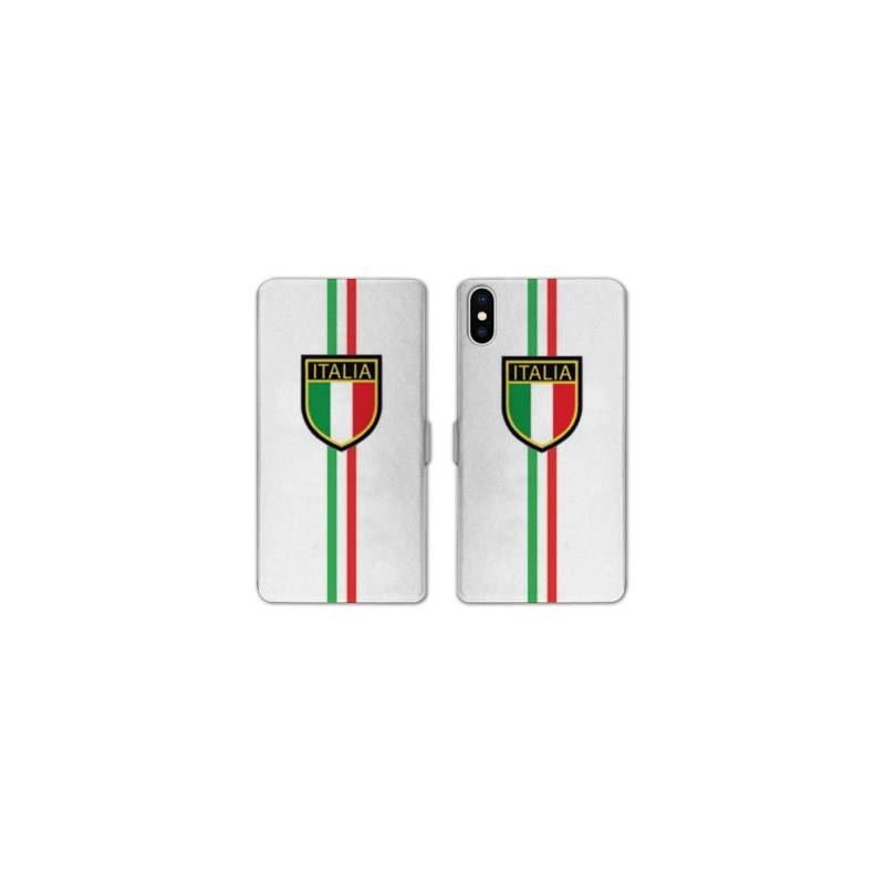 RV Housse cuir portefeuille Iphone x Italie