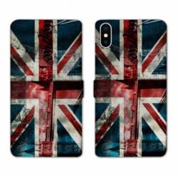 RV Housse cuir portefeuille Iphone x Angleterre