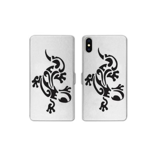 RV Housse cuir portefeuille Iphone x animaux