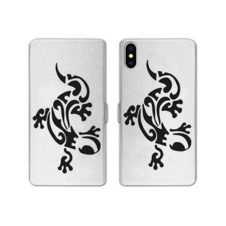 RV Housse cuir portefeuille Iphone x animaux