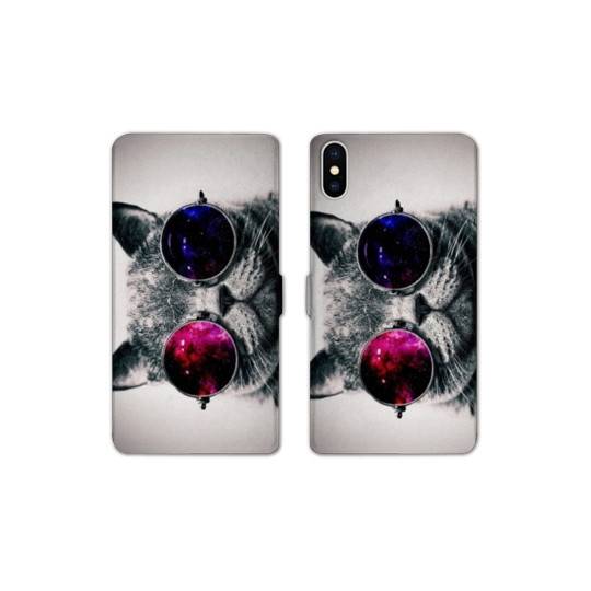 RV Housse cuir portefeuille Iphone x animaux 2