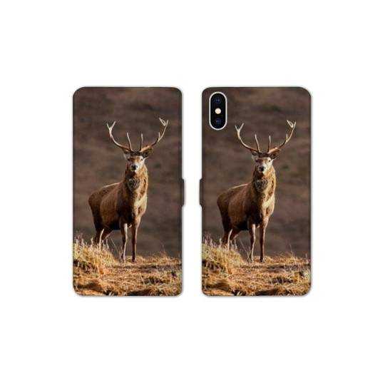 RV Housse cuir portefeuille Iphone x chasse peche