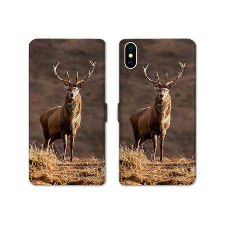 RV Housse cuir portefeuille Iphone x chasse peche
