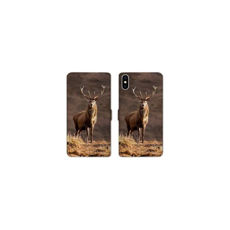 RV Housse cuir portefeuille Iphone x chasse peche
