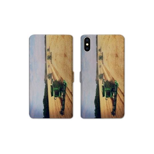RV Housse cuir portefeuille Iphone x Agriculture
