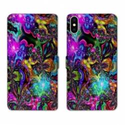 RV Housse cuir portefeuille Iphone x Psychedelic