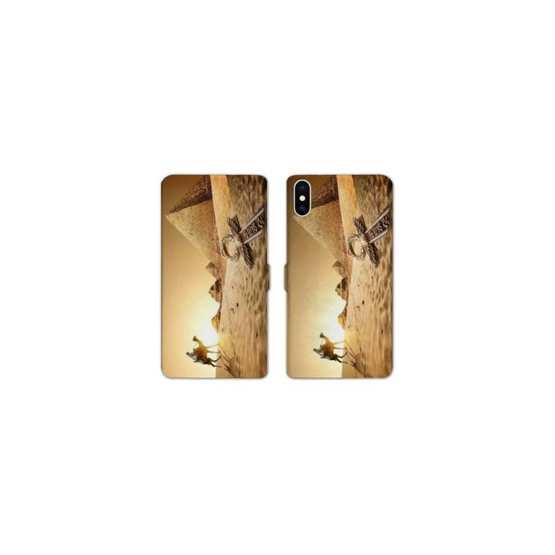 RV Housse cuir portefeuille Iphone x Egypte