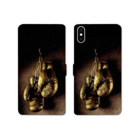 RV Housse cuir portefeuille Iphone x Sport Combat