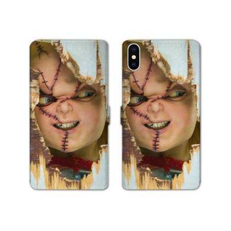 RV Housse cuir portefeuille Iphone x Horreur