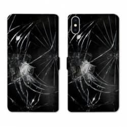 RV Housse cuir portefeuille Iphone x Trompe oeil