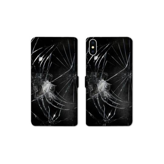 RV Housse cuir portefeuille Iphone x Trompe oeil