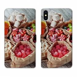RV Housse cuir portefeuille Iphone x Gourmandise