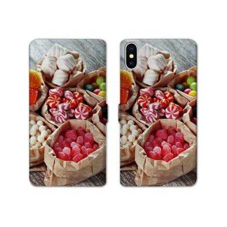RV Housse cuir portefeuille Iphone x Gourmandise