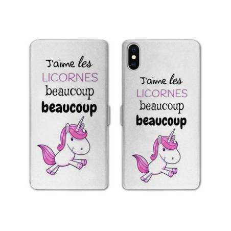 RV Housse cuir portefeuille Iphone x Decale