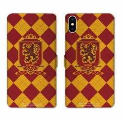 RV Housse cuir portefeuille Iphone x WB License harry potter ecole