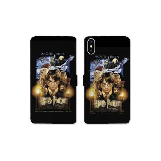 RV Housse cuir portefeuille Iphone x WB License harry potter D