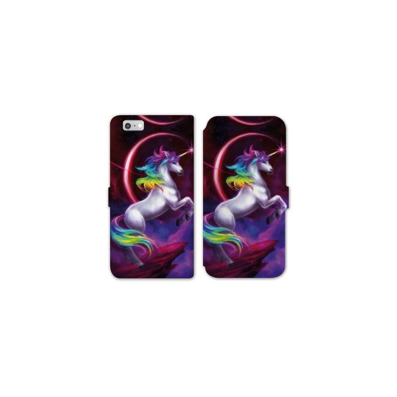RV Housse cuir portefeuille Iphone 6 / 6s Licorne