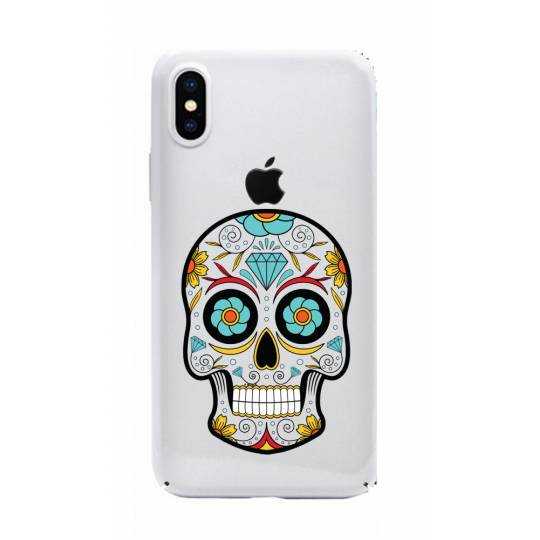 Coque transparente Iphone XS tete mort